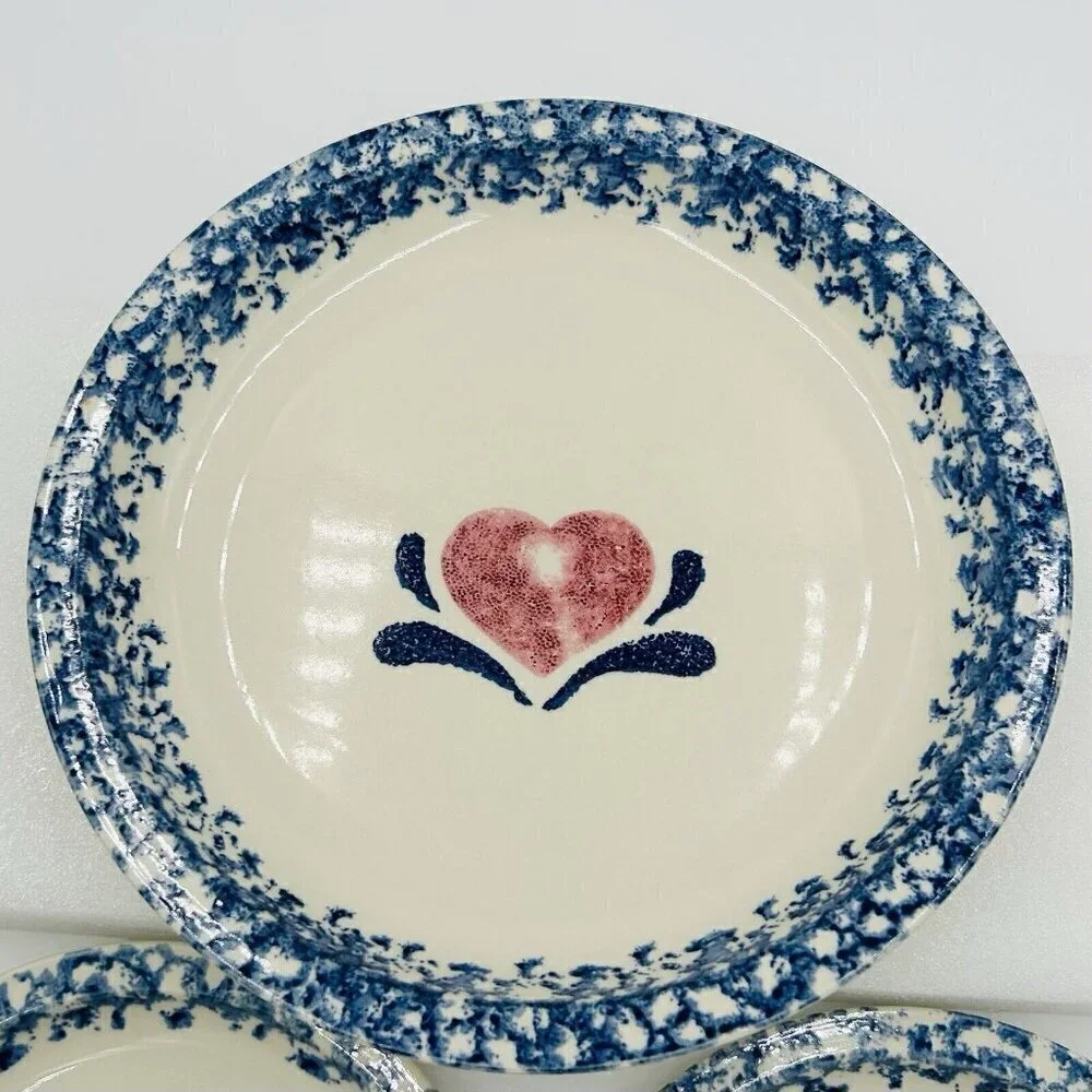 Culinary Arts Stoneware WELCOME HOME Dinner Plate and 2 Salad Plates Vintage